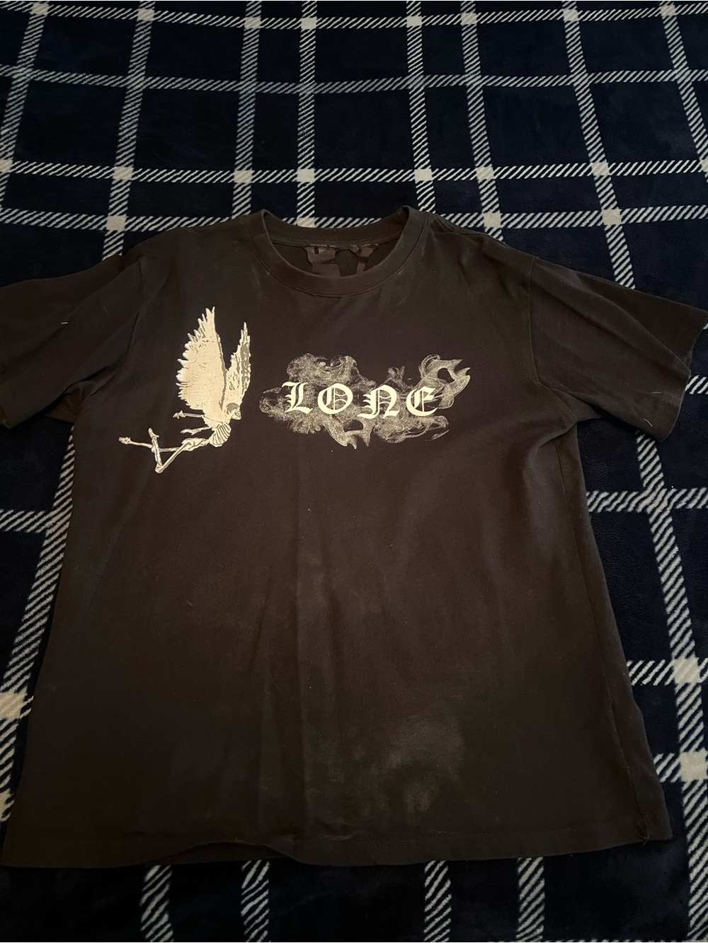 VLONE Men's Black Graphic Logo T-Shirt Short Sleeve Crew Neck Size Small